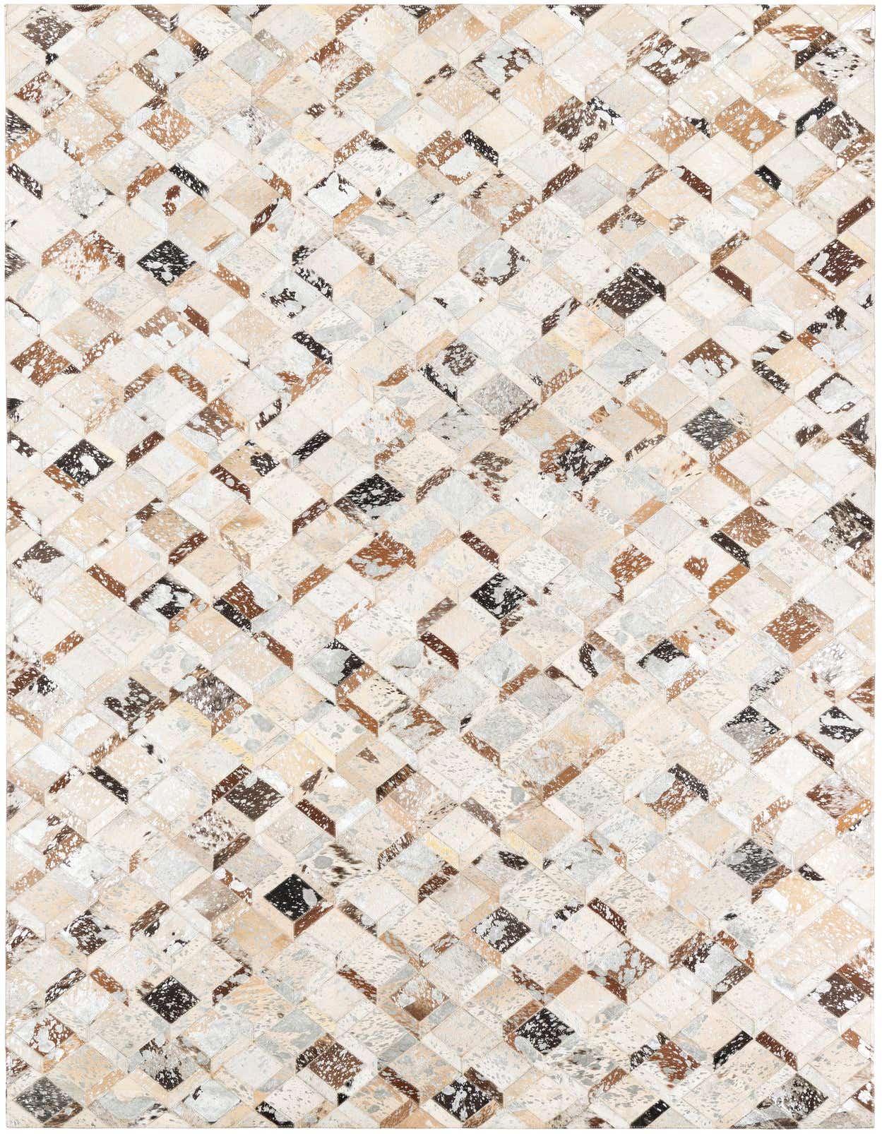 5' x 8' Cowhide Leather Rug