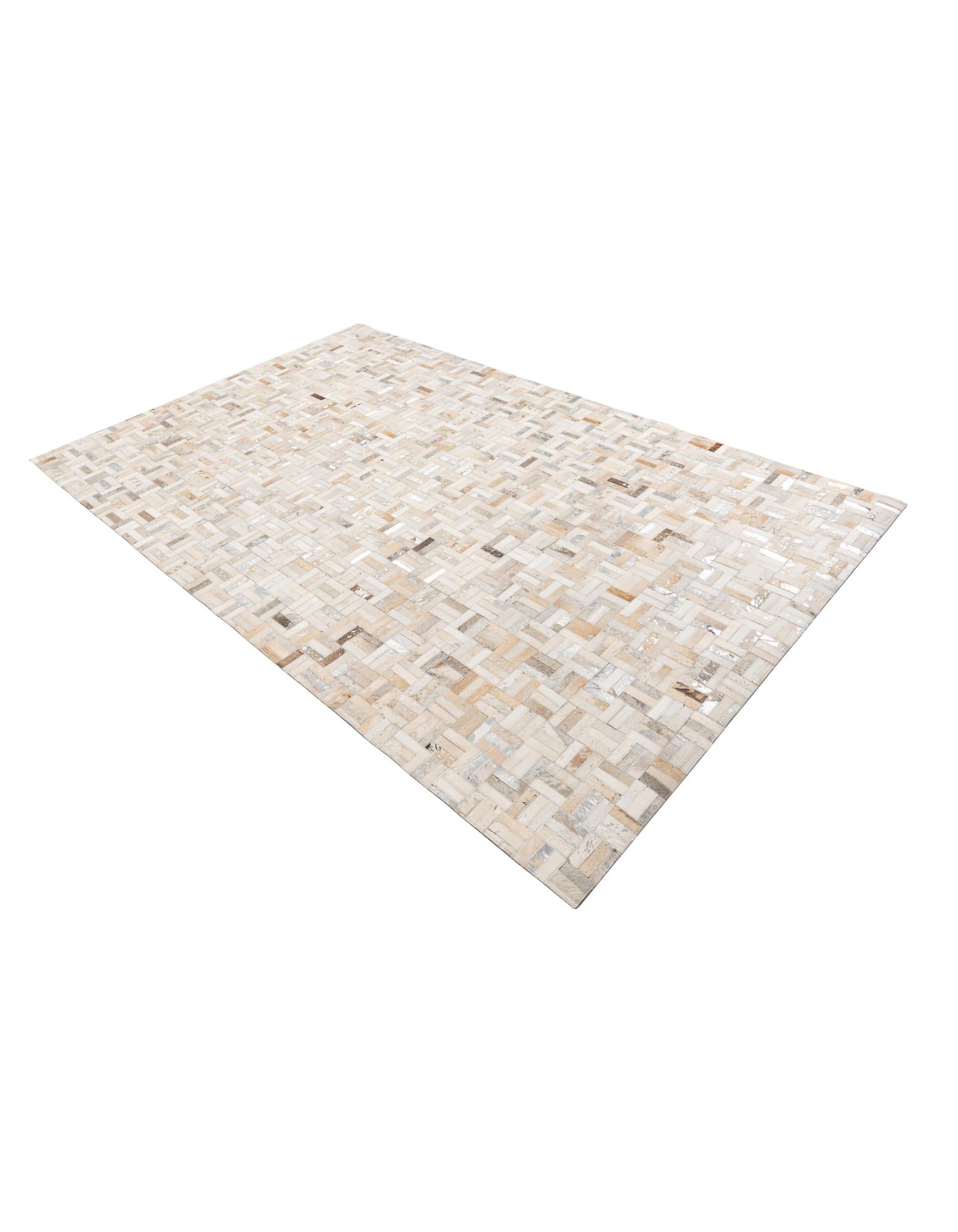 5' 2 x 8' Cowhide Leather Rug