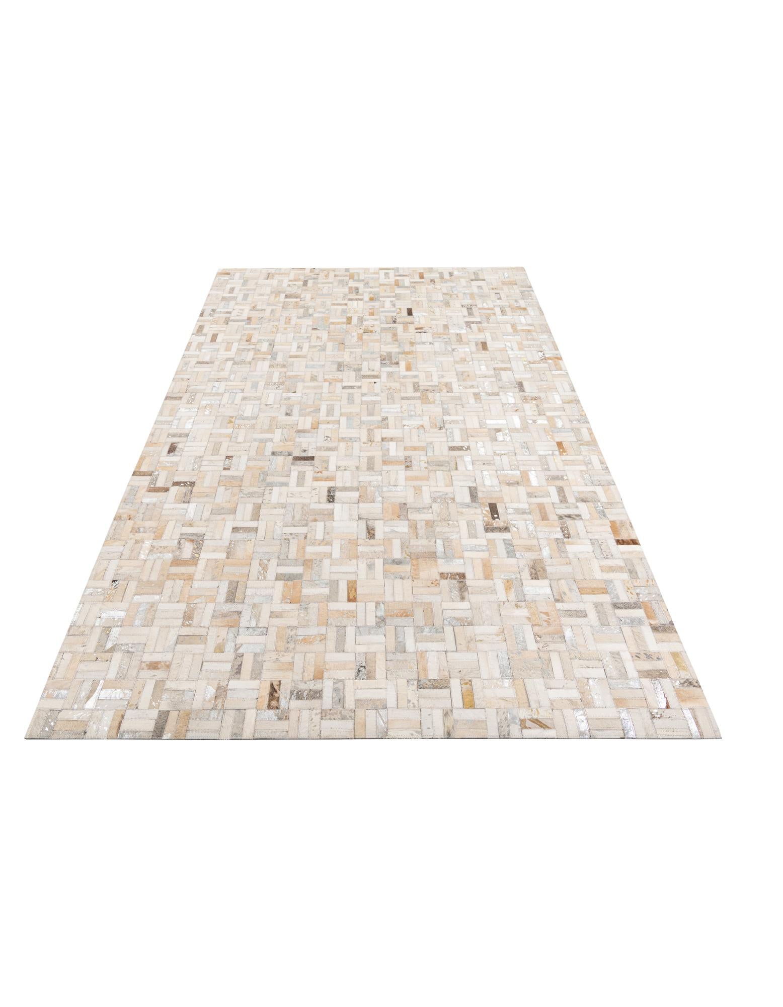 5' 2 x 8' Cowhide Leather Rug