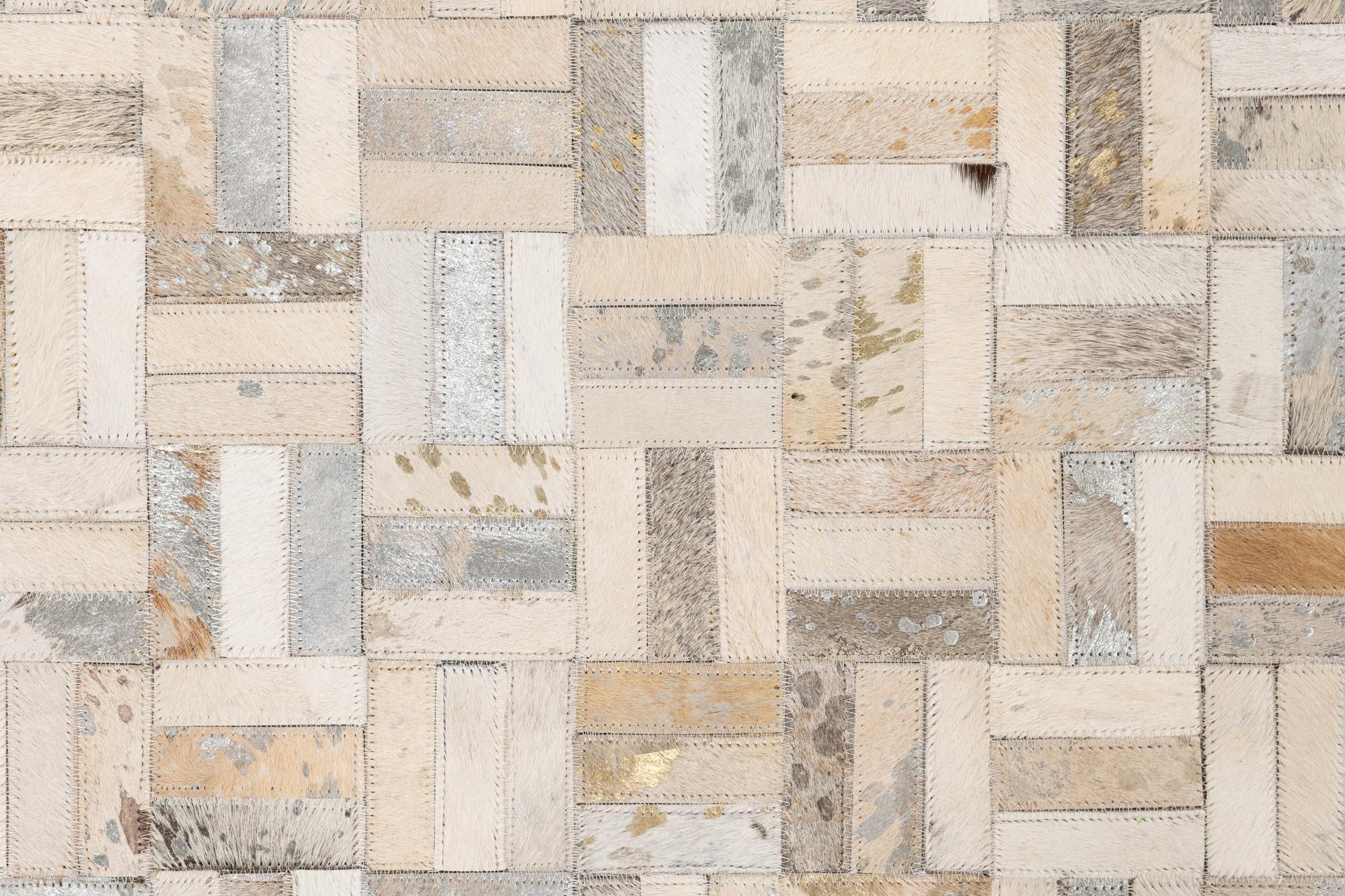 5' 2 x 8' Cowhide Leather Rug