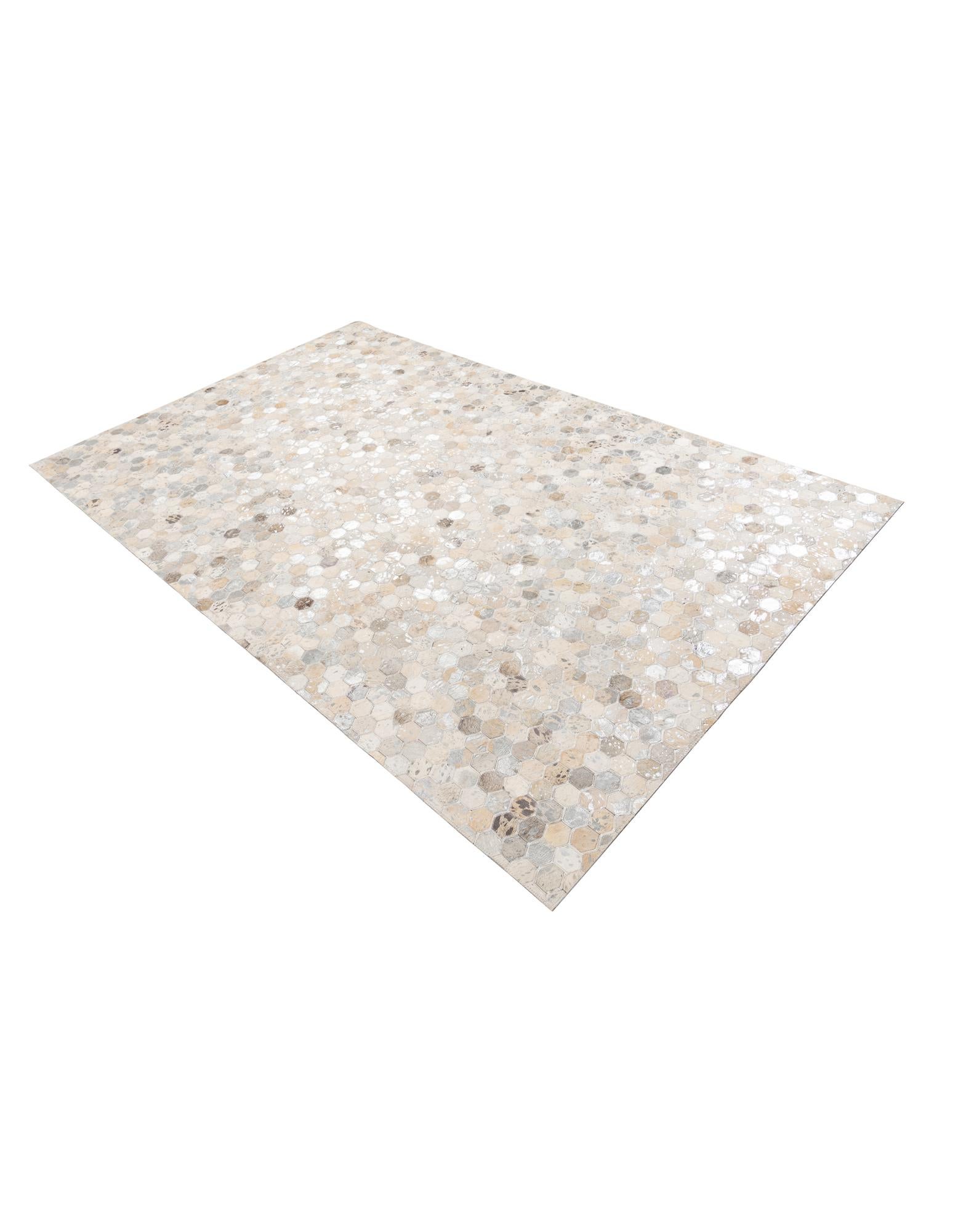 5' 2 x 8' Cowhide Leather Rug