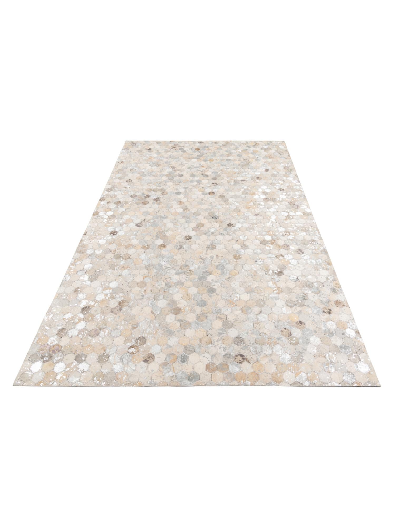 5' 2 x 8' Cowhide Leather Rug