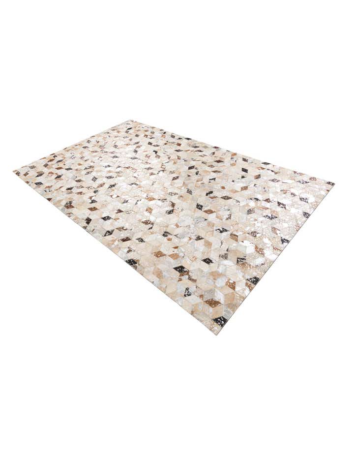 5' x 7' 10 Cowhide Leather Rug