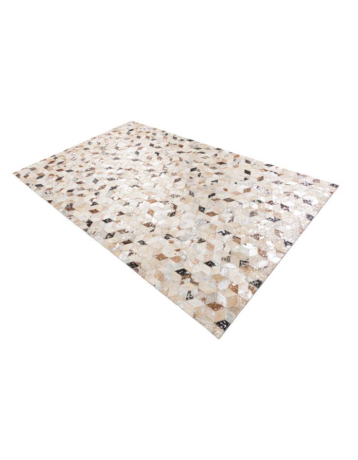 Detail image of 5' x 7' 10 Cowhide Leather Rug