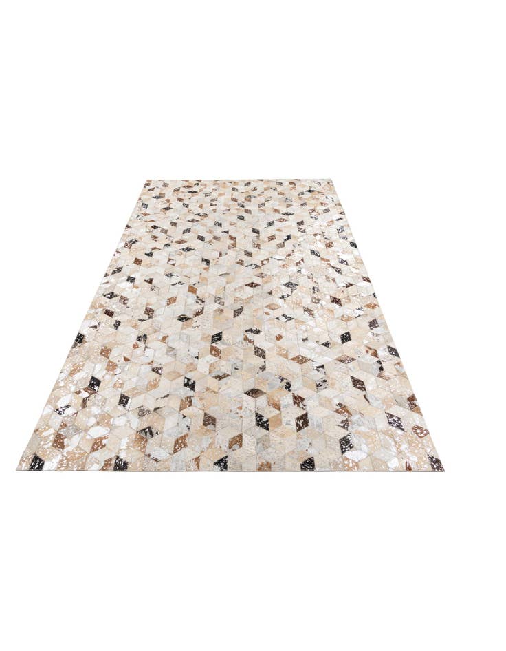 Detail image of 5' x 7' 10 Cowhide Leather Rug