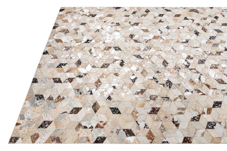 Detail image of 5' x 7' 10 Cowhide Leather Rug