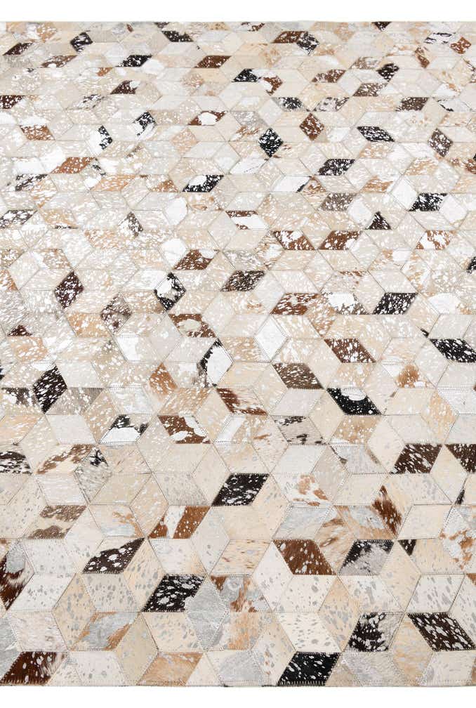 5' x 7' 10 Cowhide Leather Rug