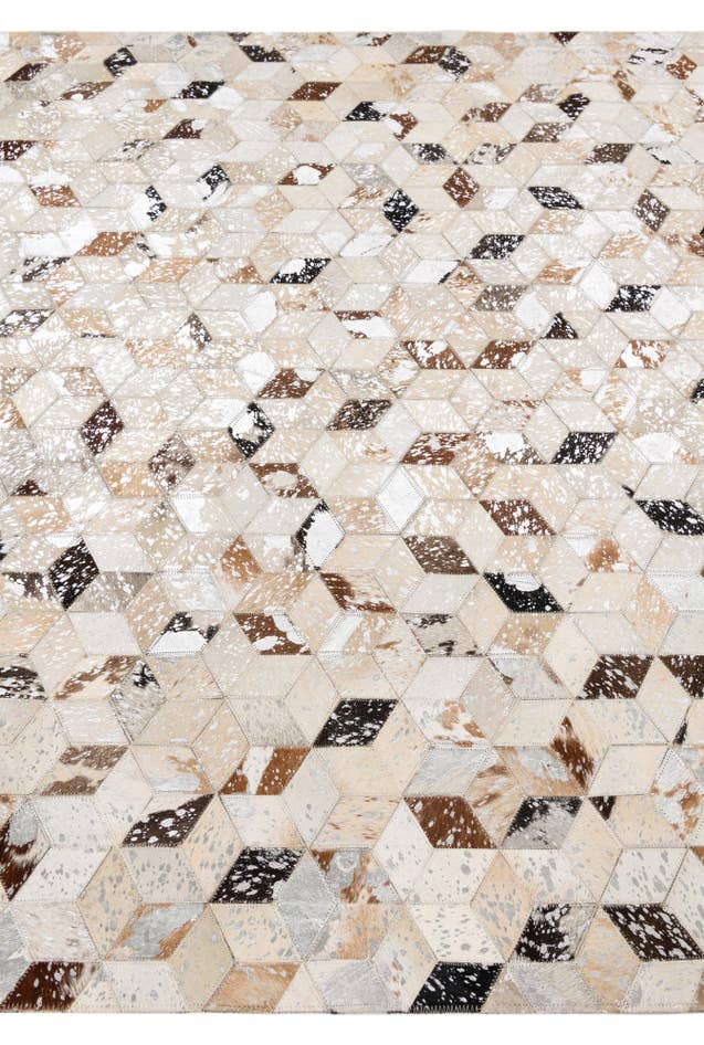 Detail image of 5' x 7' 10 Cowhide Leather Rug