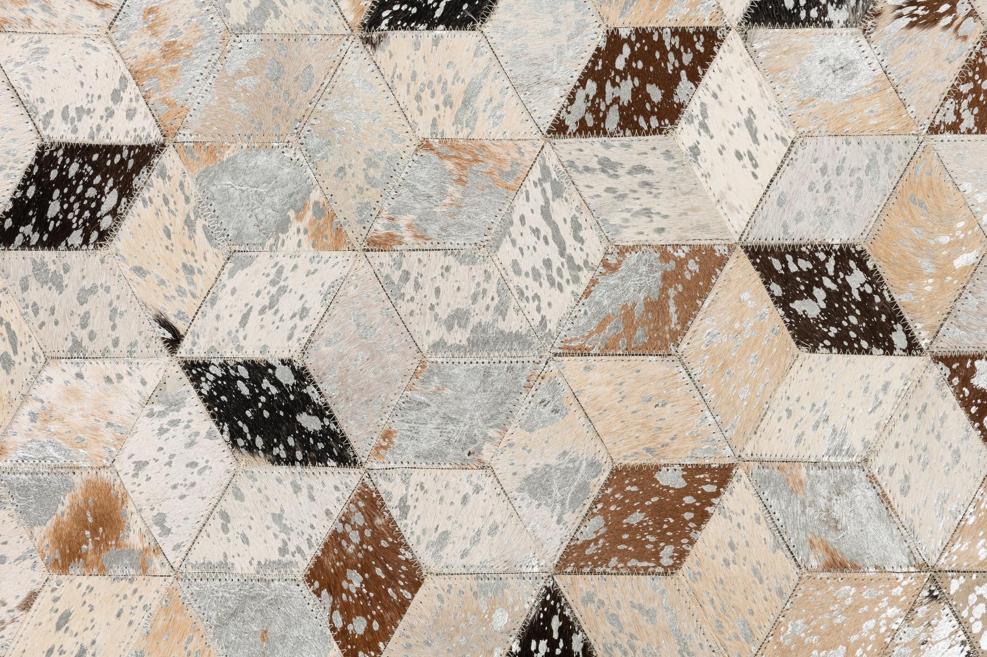 5' x 7' 10 Cowhide Leather Rug