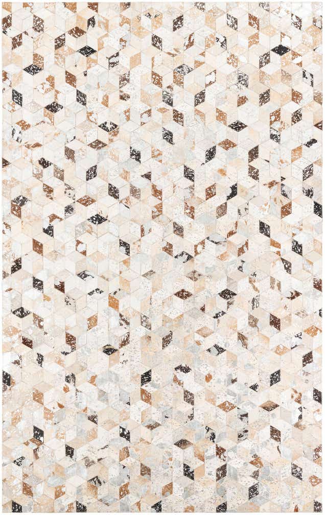 5' x 7' 10 Cowhide Leather Rug