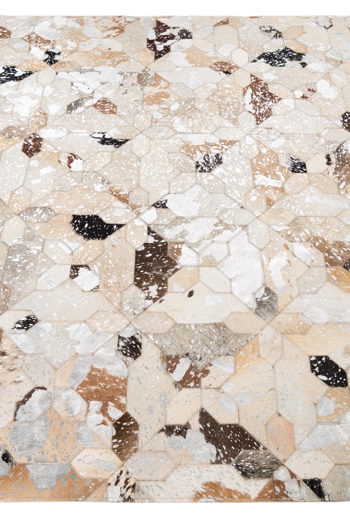 5' x 8' Cowhide Leather Rug