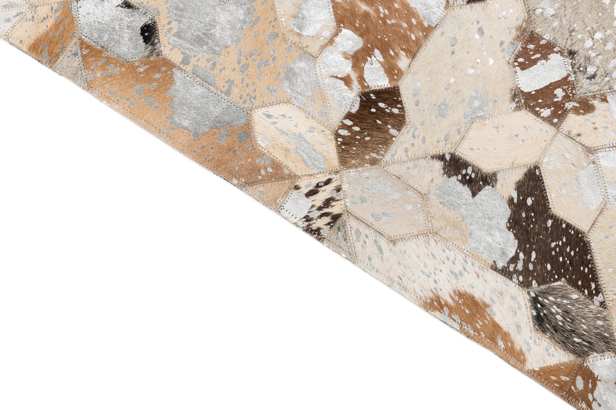5' x 8' Cowhide Leather Rug
