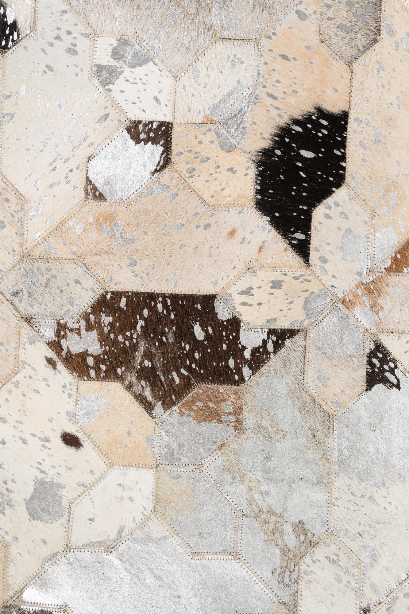 5' x 8' Cowhide Leather Rug