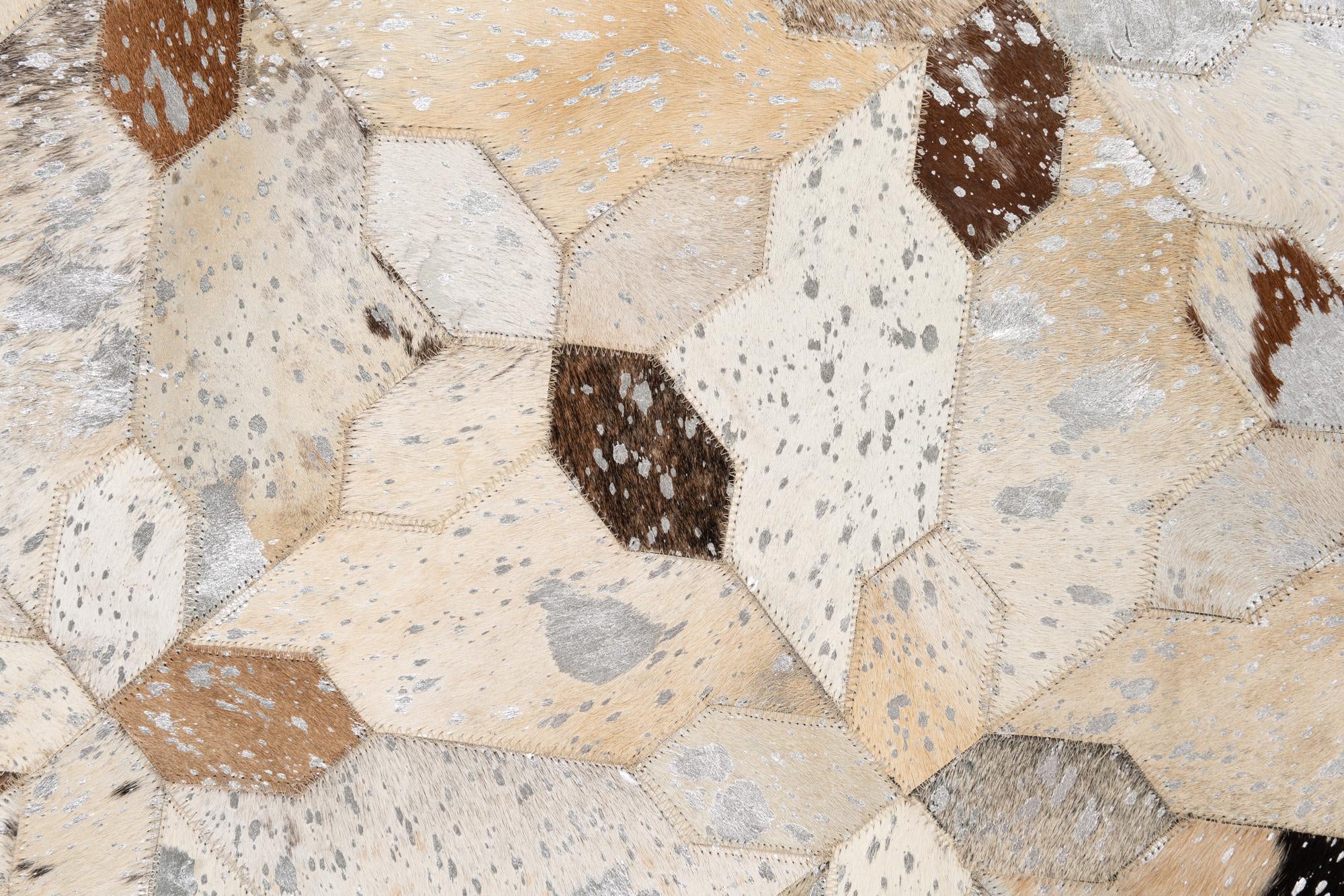 5' x 8' Cowhide Leather Rug