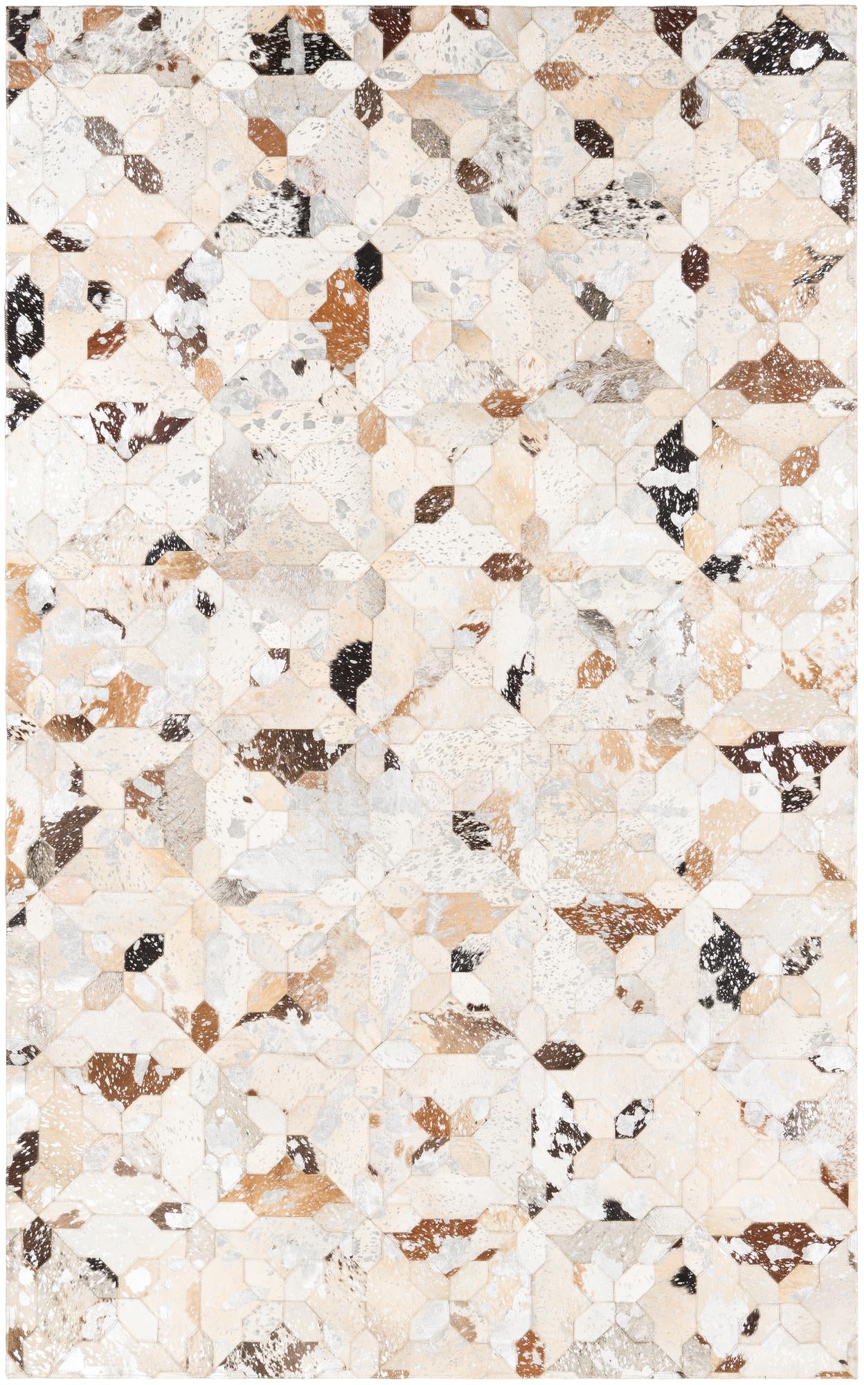 5' x 8' Cowhide Leather Rug