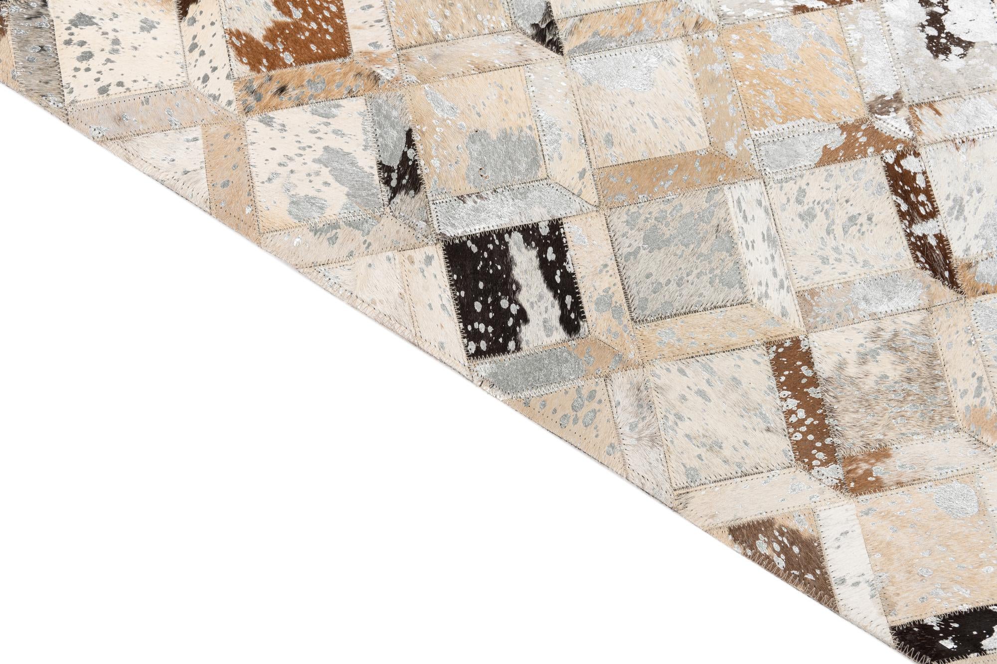 5' x 8' Cowhide Leather Rug