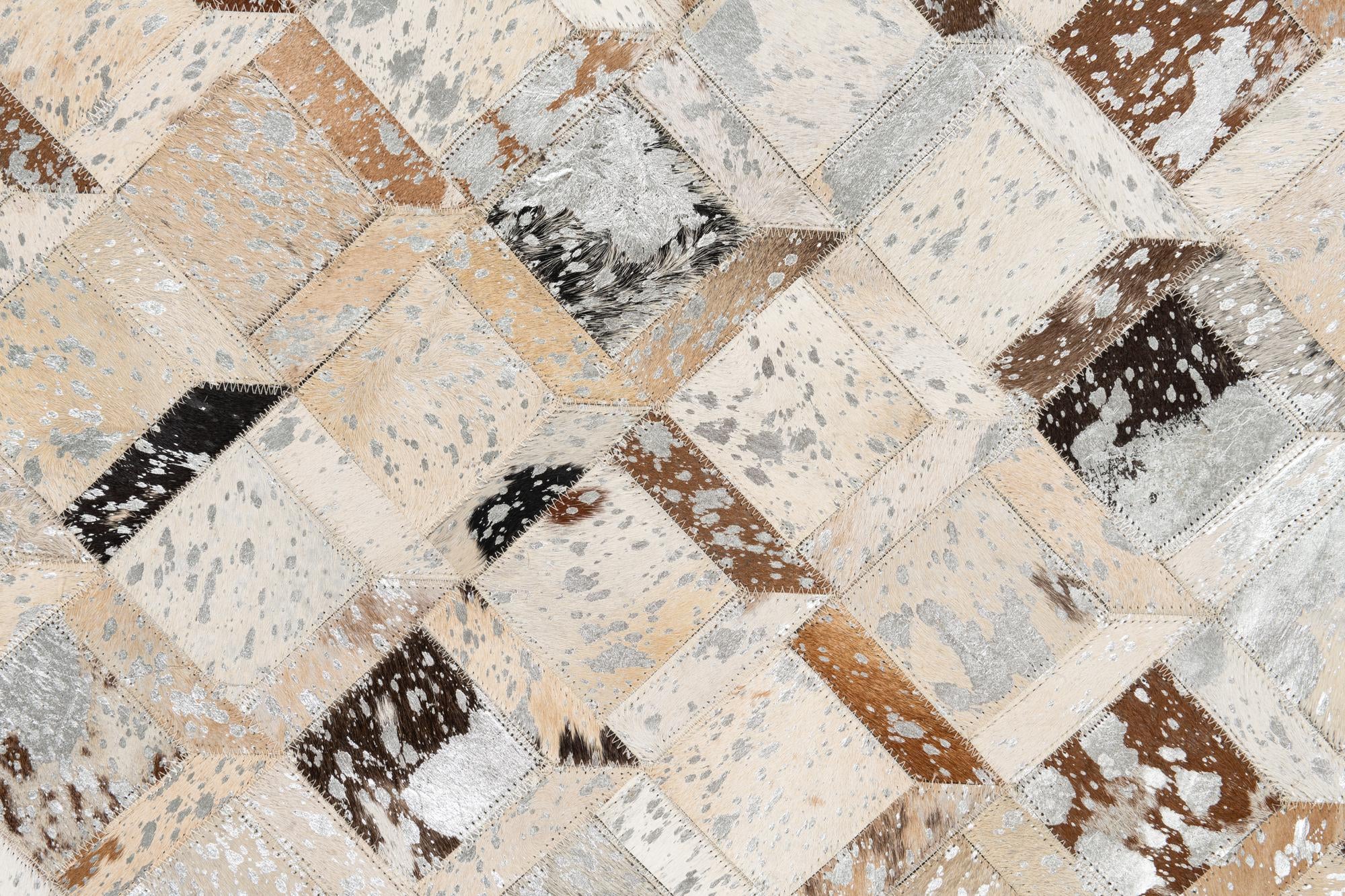 5' x 8' Cowhide Leather Rug