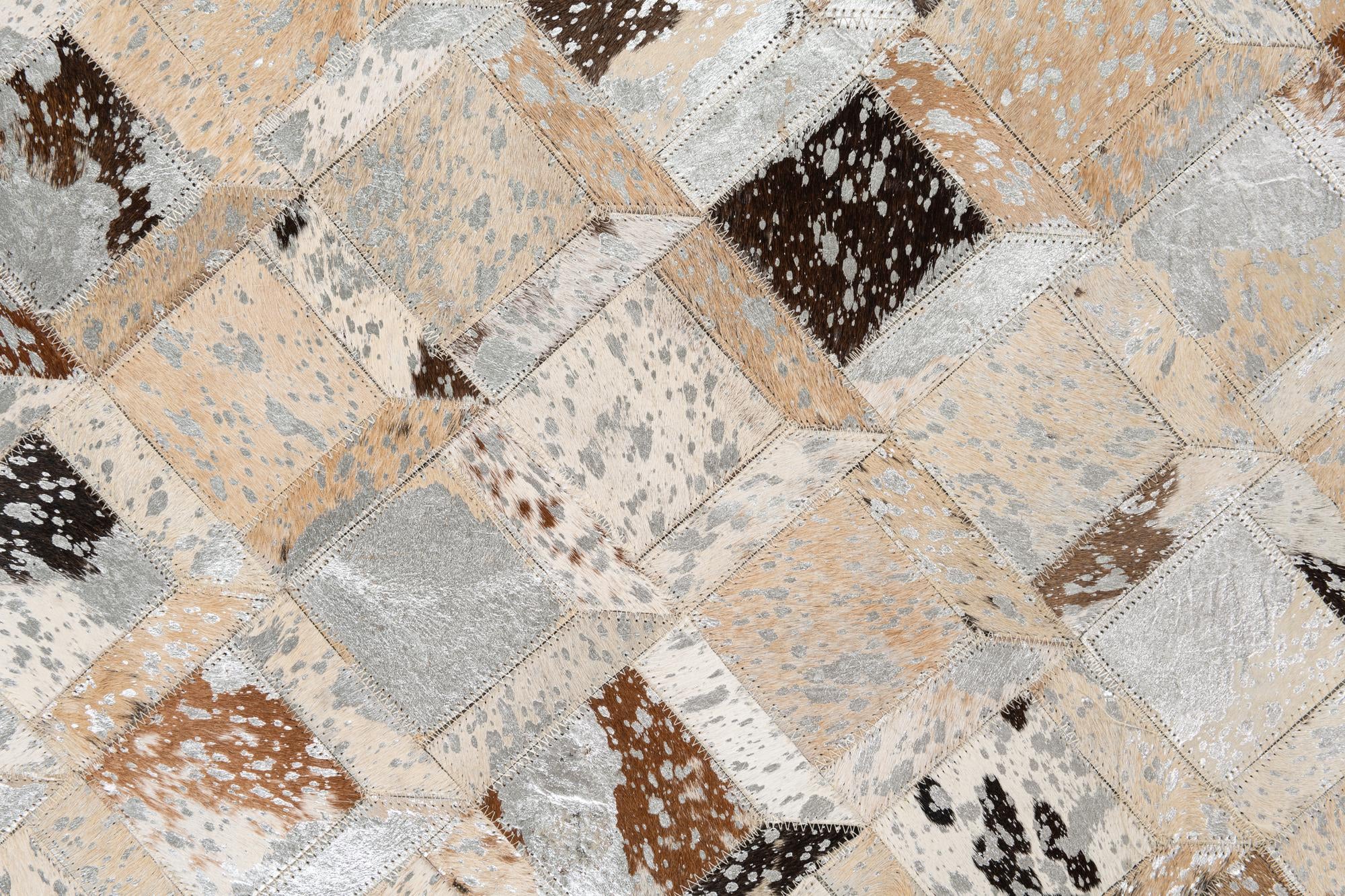 5' x 8' Cowhide Leather Rug