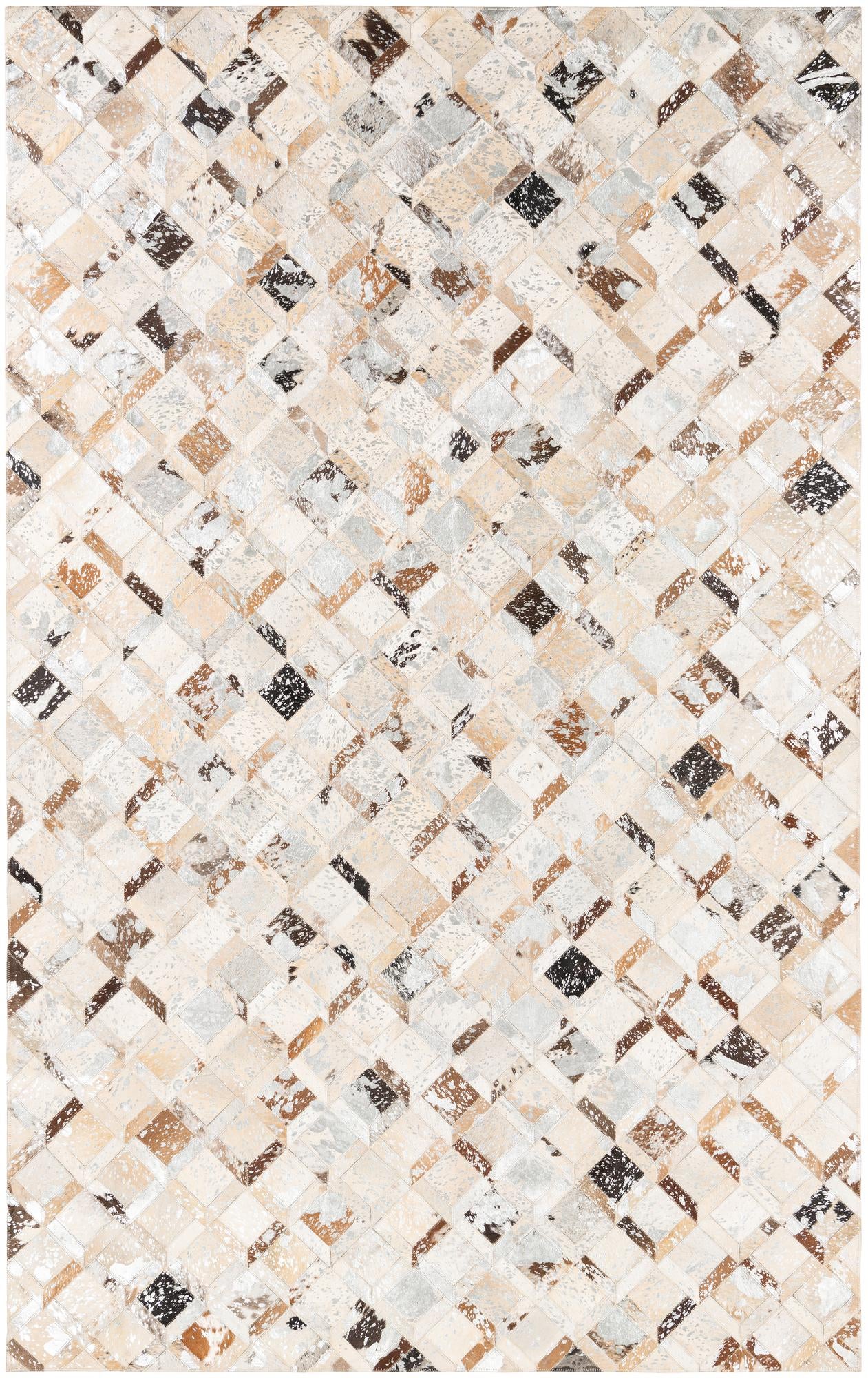 5' x 8' Cowhide Leather Rug