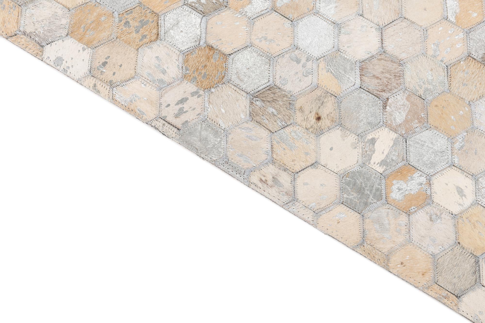 5' x 8' Cowhide Leather Rug