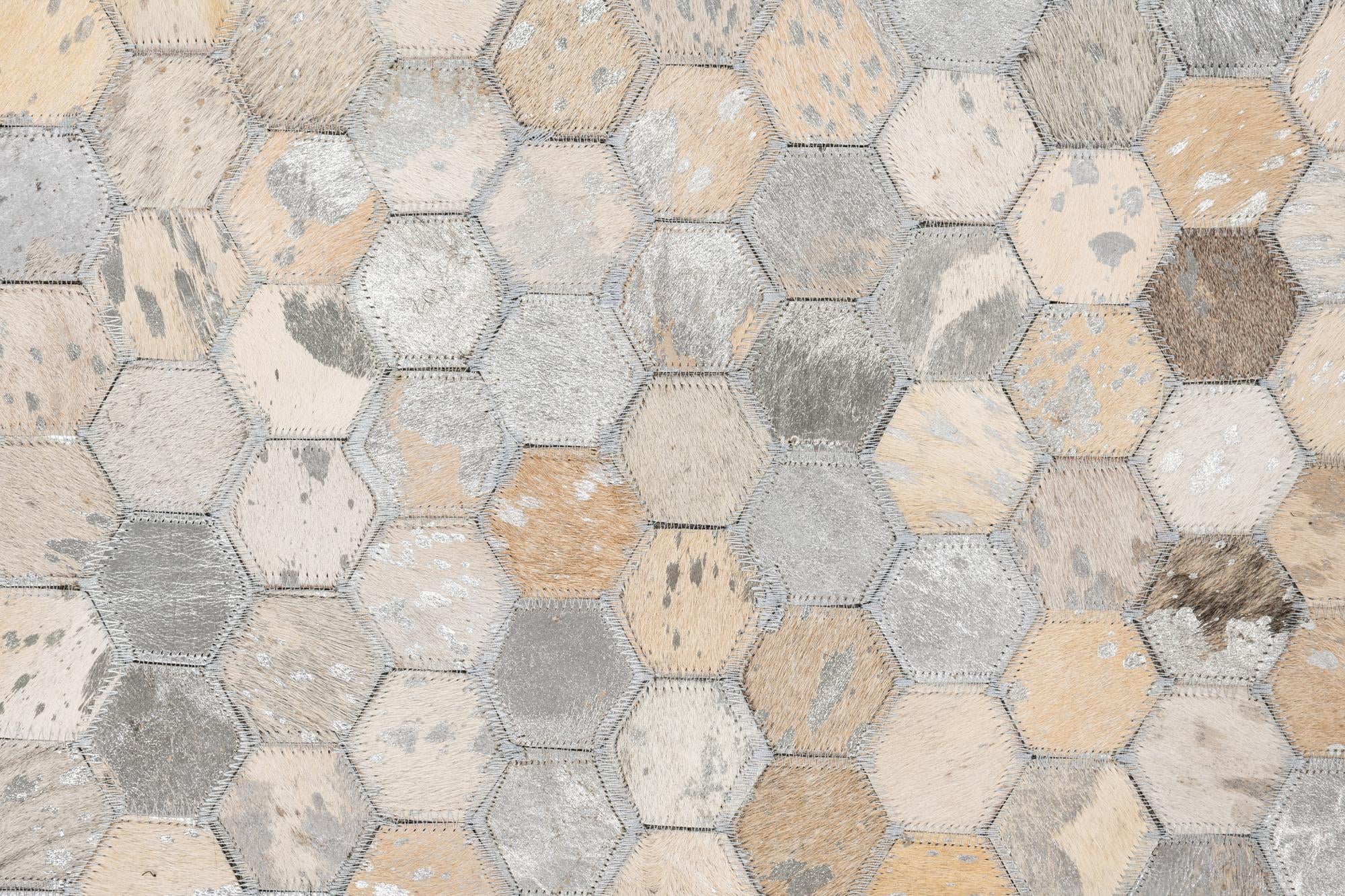 5' x 8' Cowhide Leather Rug