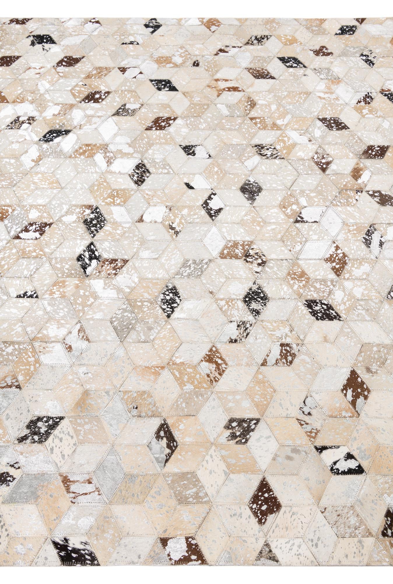 5' x 8' Cowhide Leather Rug