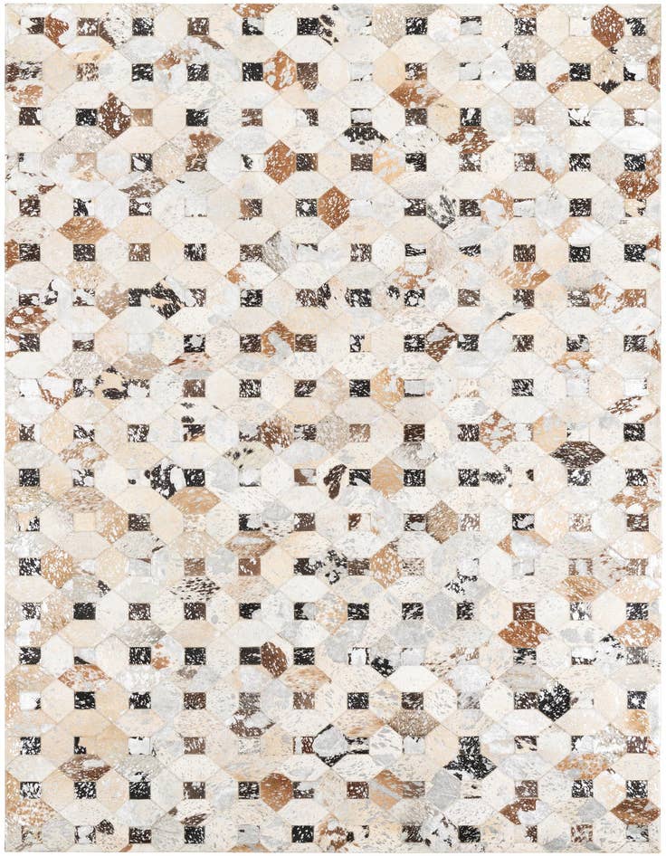 Detail image of 5' x 7' 10 Cowhide Leather Rug