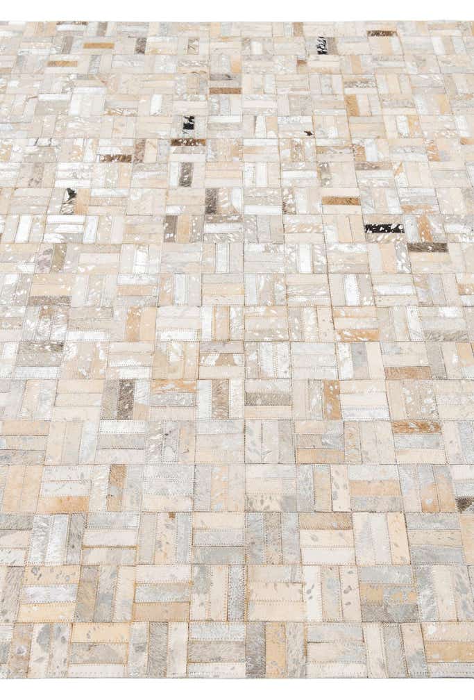 5' x 7' 10 Cowhide Leather Rug