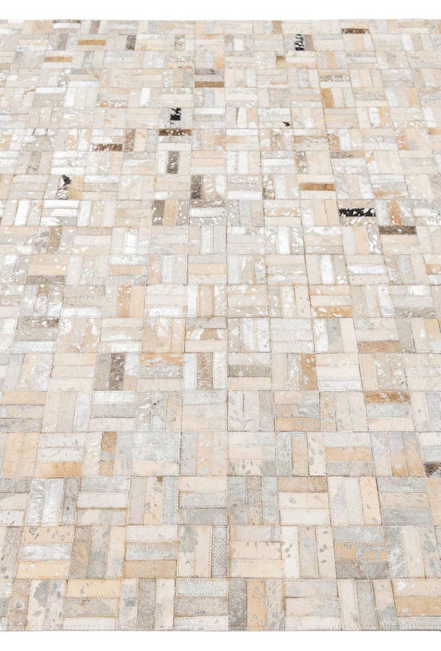 Detail image of 5' x 7' 10 Cowhide Leather Rug