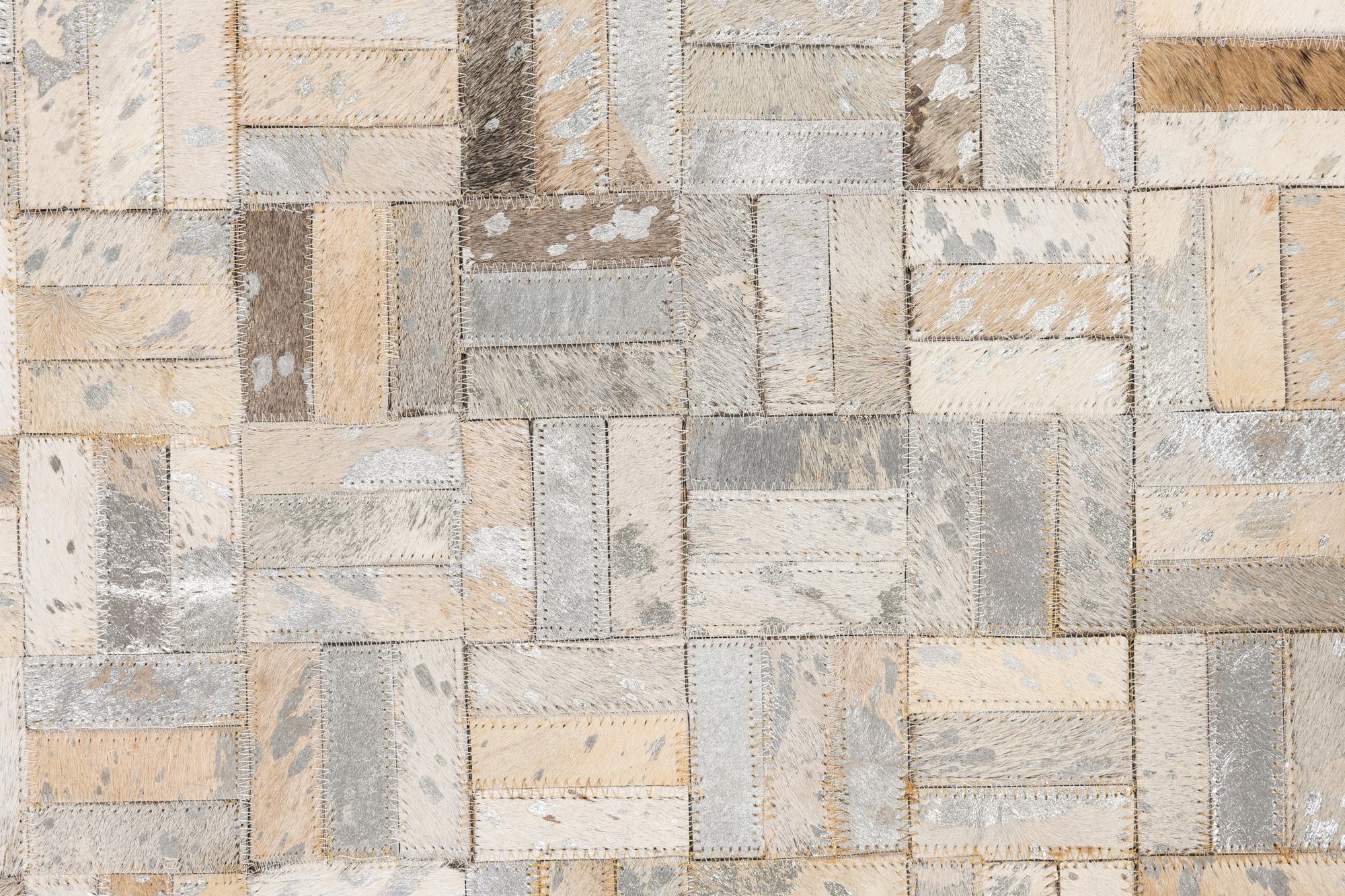 5' x 7' 10 Cowhide Leather Rug