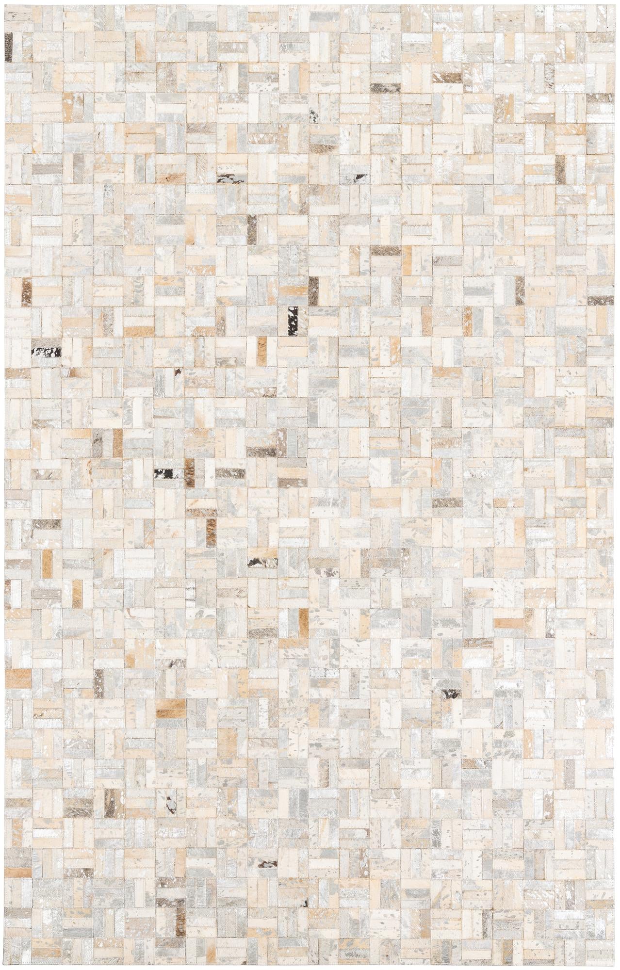 5' x 7' 10 Cowhide Leather Rug