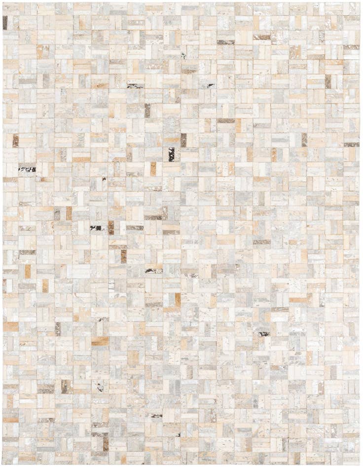 Detail image of 5' x 7' 10 Cowhide Leather Rug