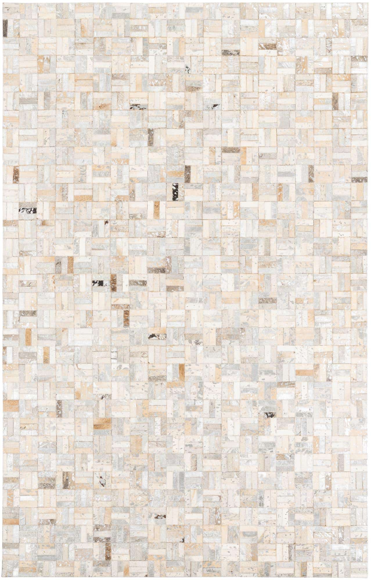 5' x 7' 10 Cowhide Leather Rug