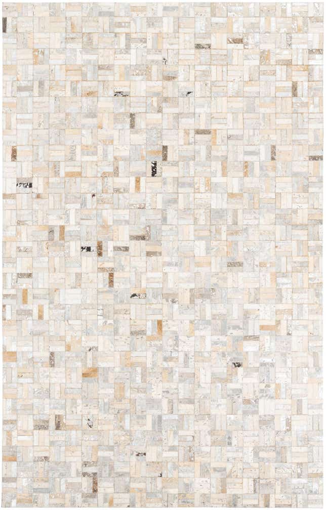 5' x 7' 10 Cowhide Leather Rug