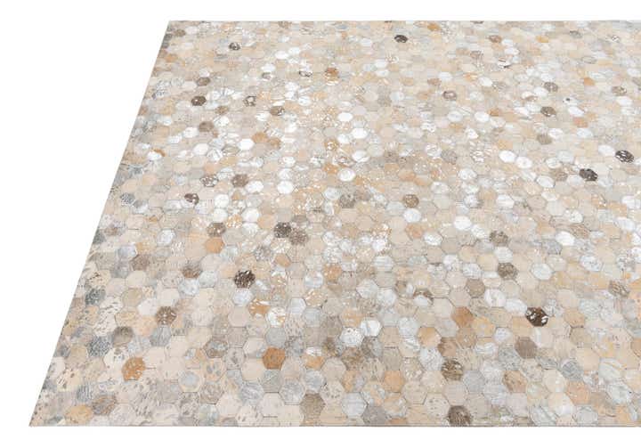 5' x 8' Cowhide Leather Rug