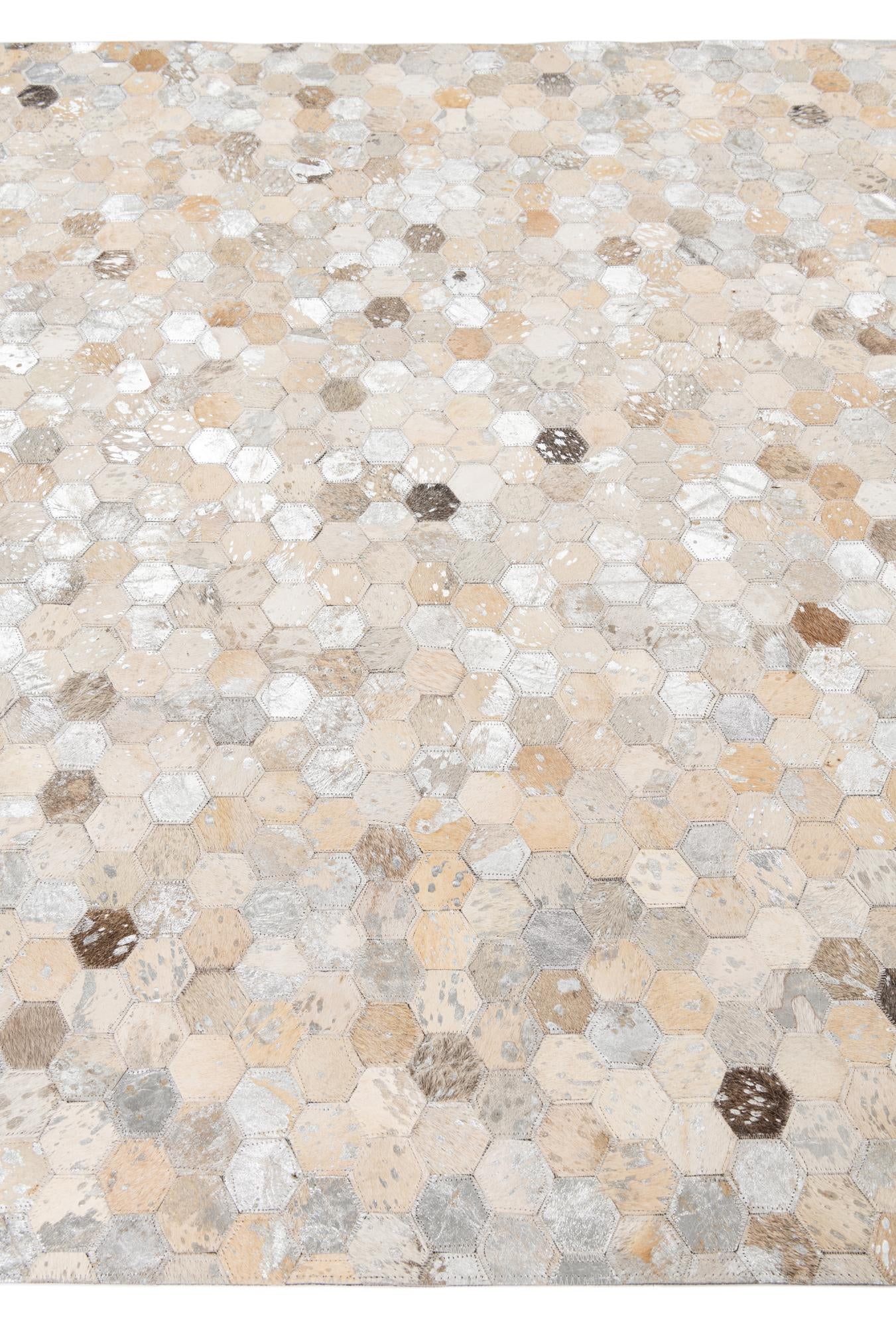 5' x 8' Cowhide Leather Rug