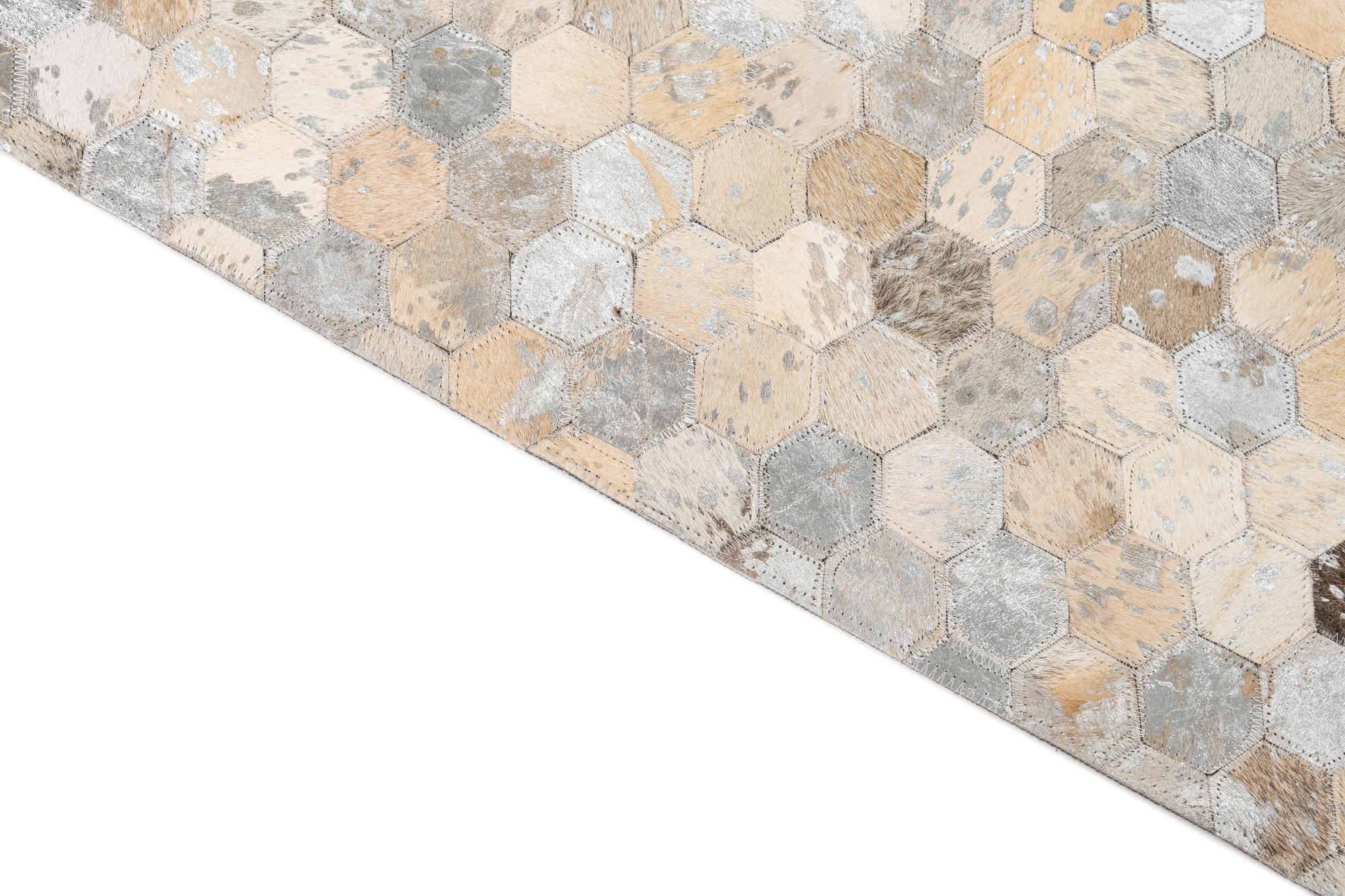5' x 8' Cowhide Leather Rug