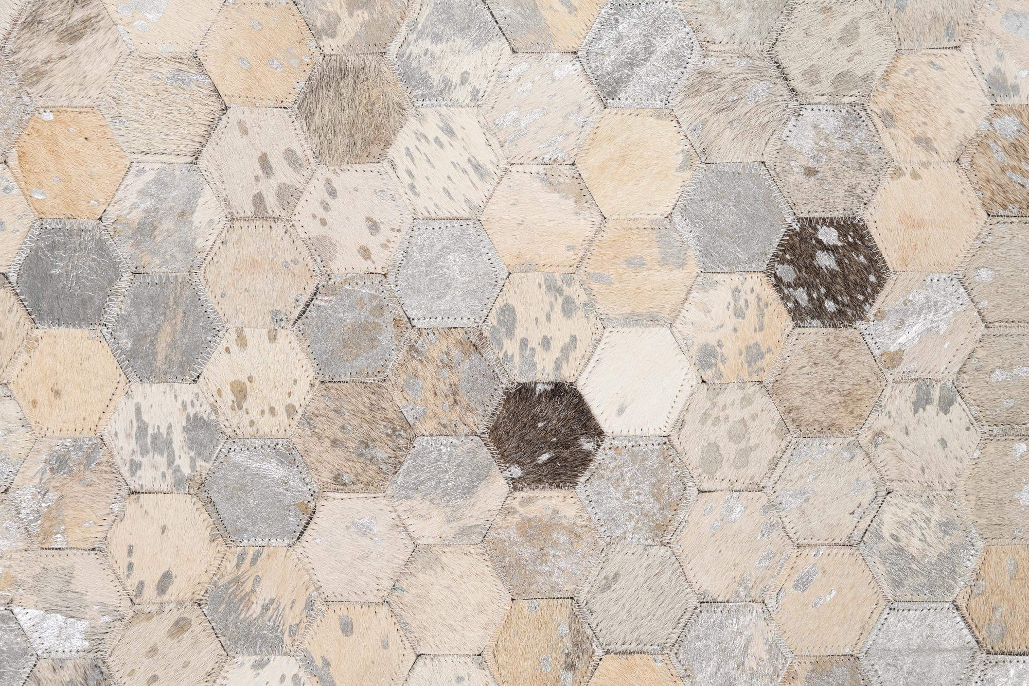 5' x 8' Cowhide Leather Rug