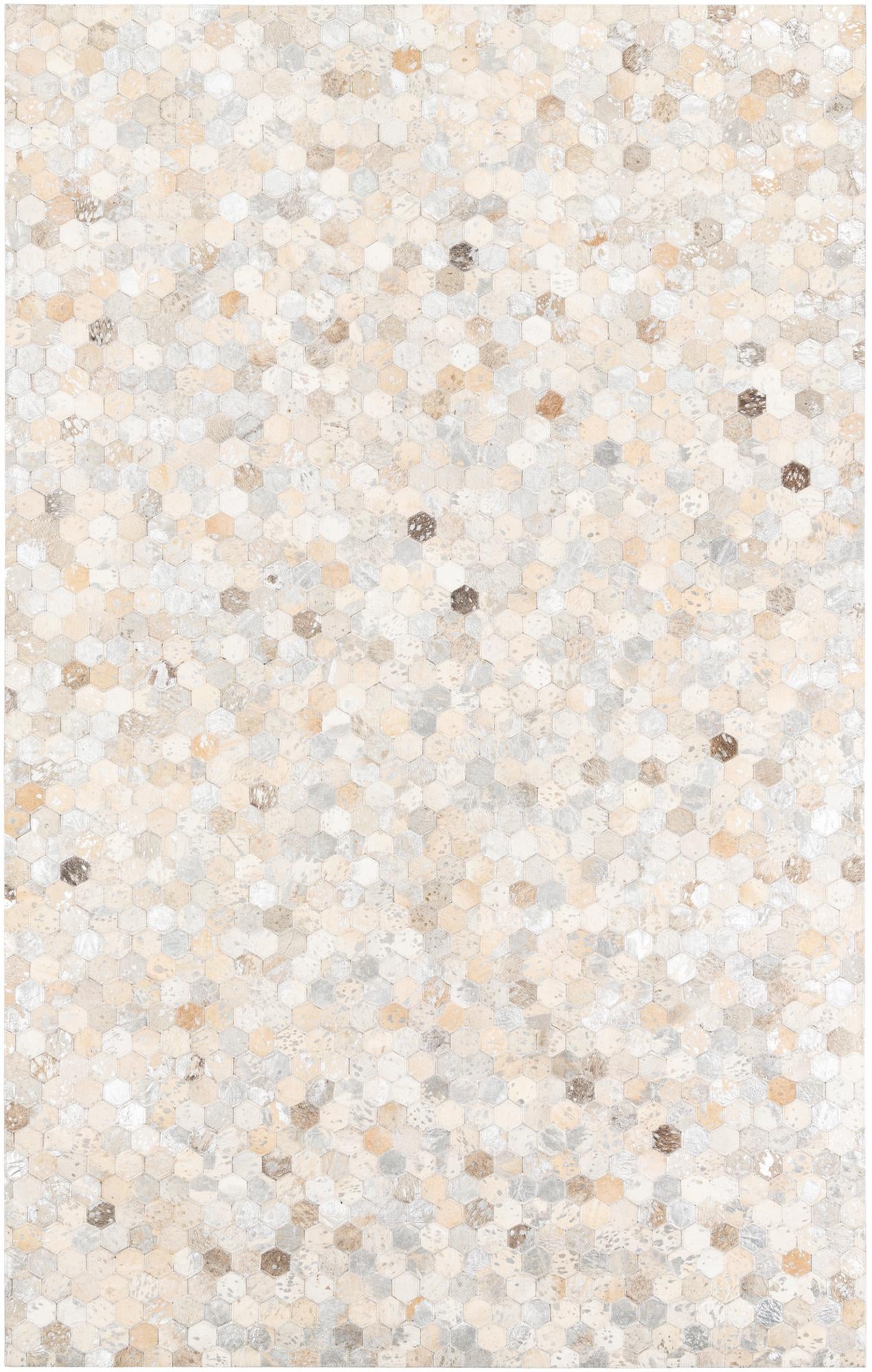 5' x 8' Cowhide Leather Rug