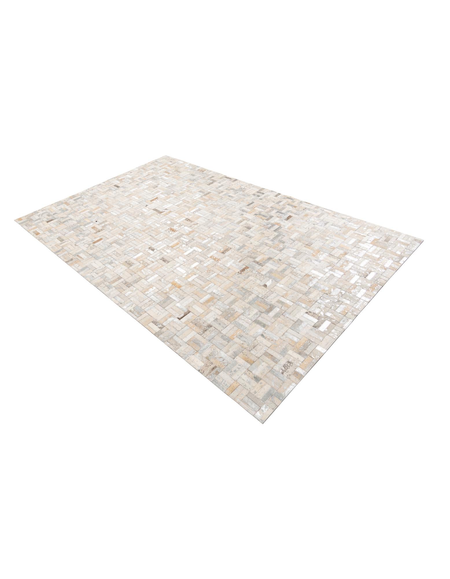 5' x 7' 10 Cowhide Leather Rug