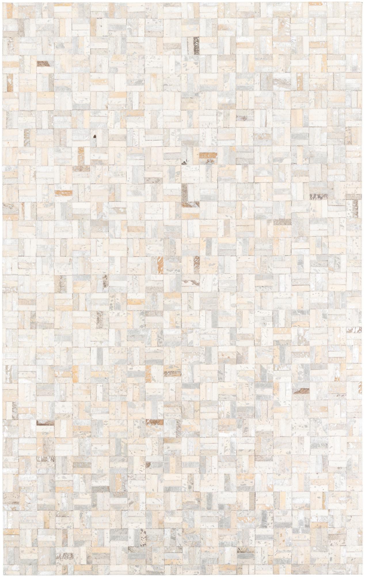 5' x 7' 10 Cowhide Leather Rug