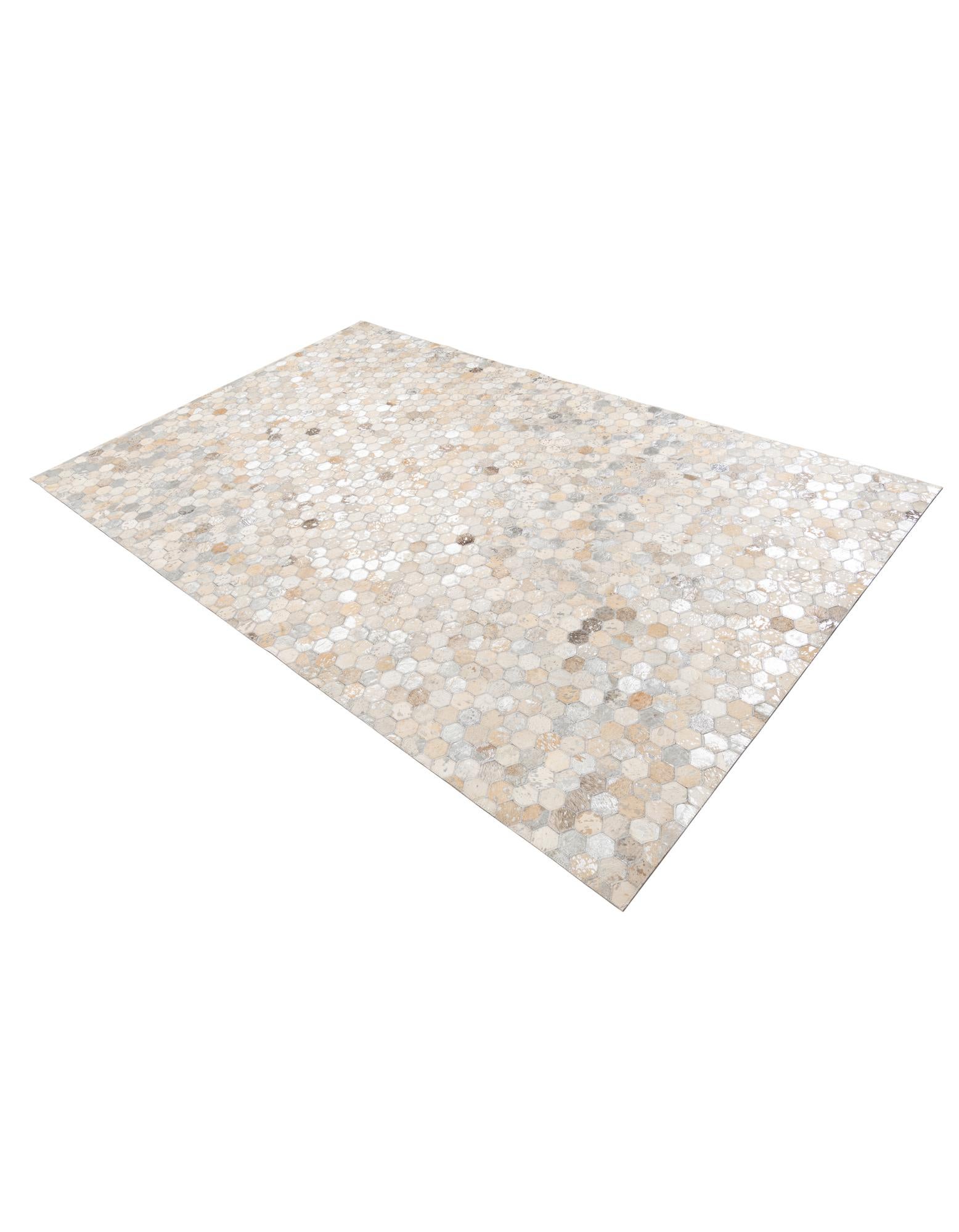 5' x 8' Cowhide Leather Rug