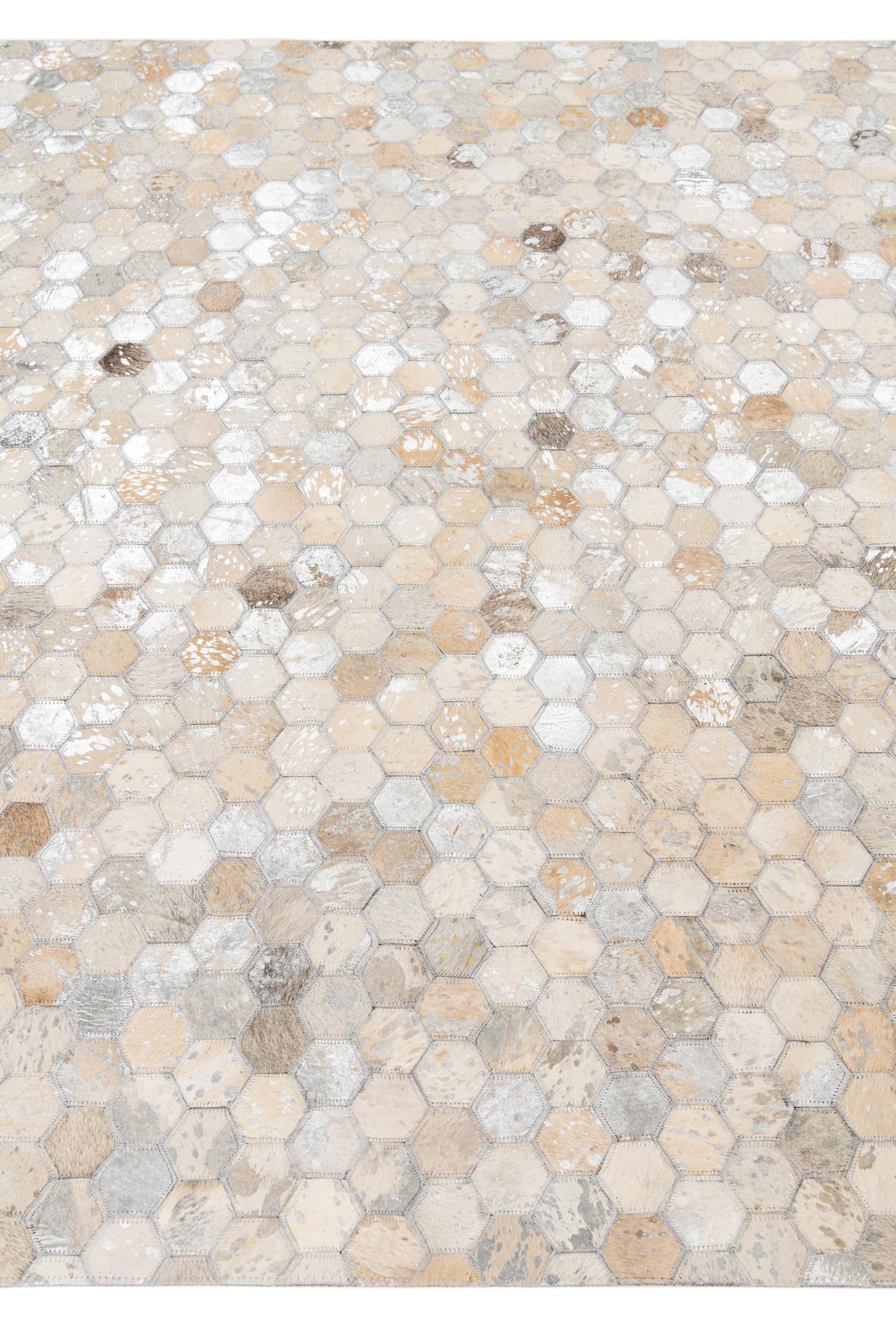 5' x 8' Cowhide Leather Rug