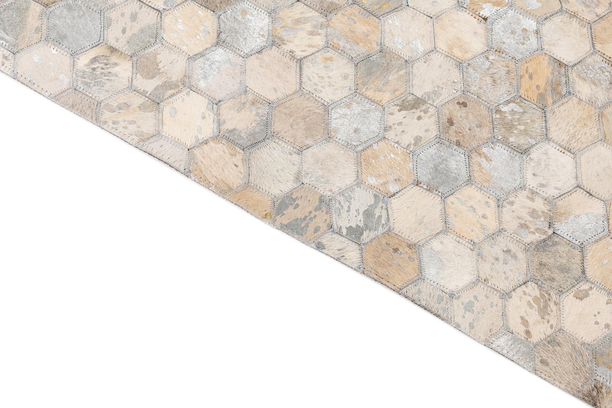 5' x 8' Cowhide Leather Rug