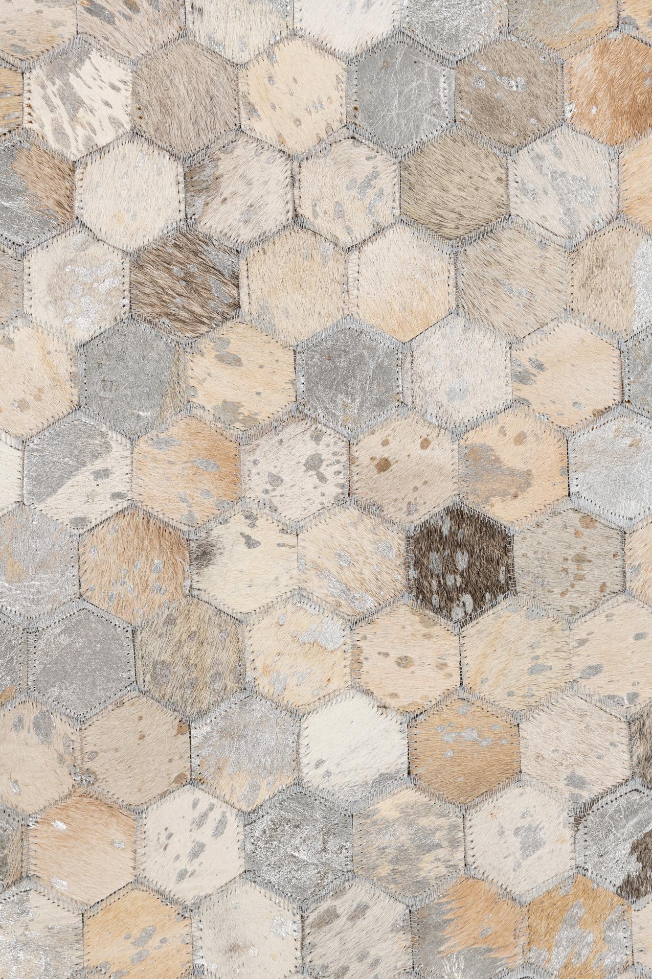 5' x 8' Cowhide Leather Rug