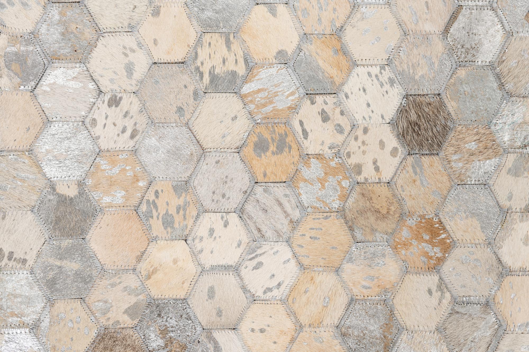 5' x 8' Cowhide Leather Rug