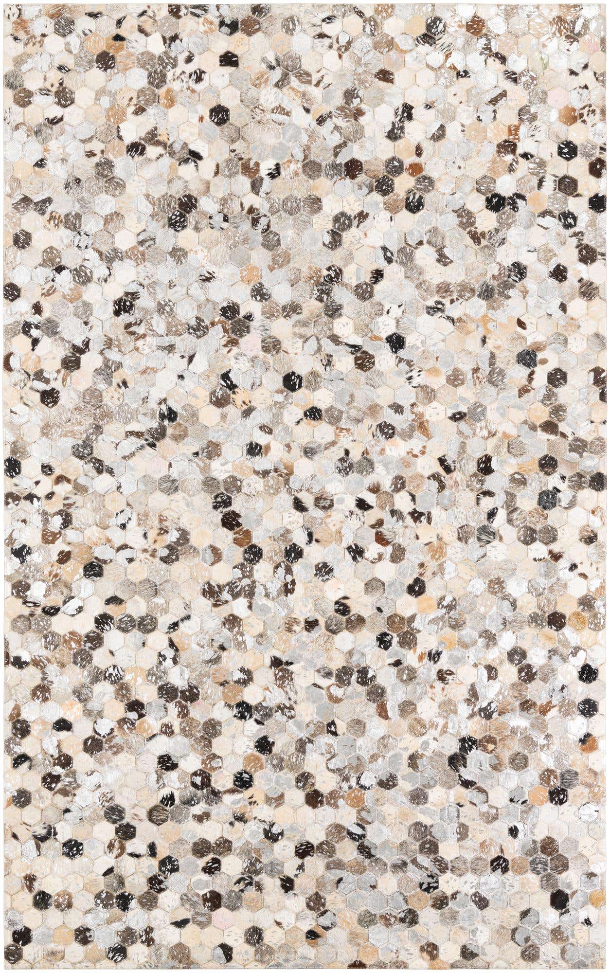 5' x 8' Cowhide Leather Rug