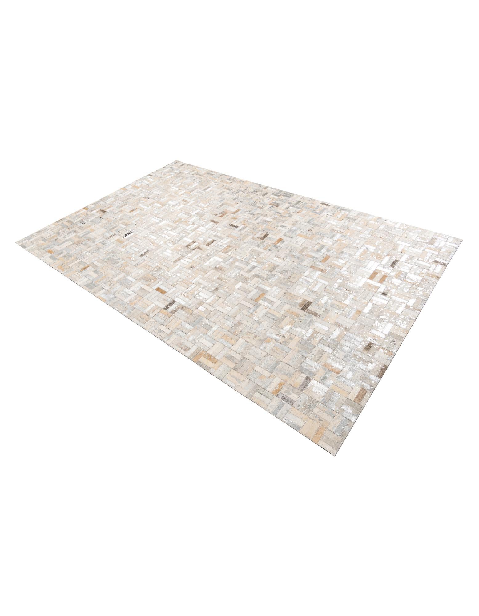 5' x 7' 10 Cowhide Leather Rug