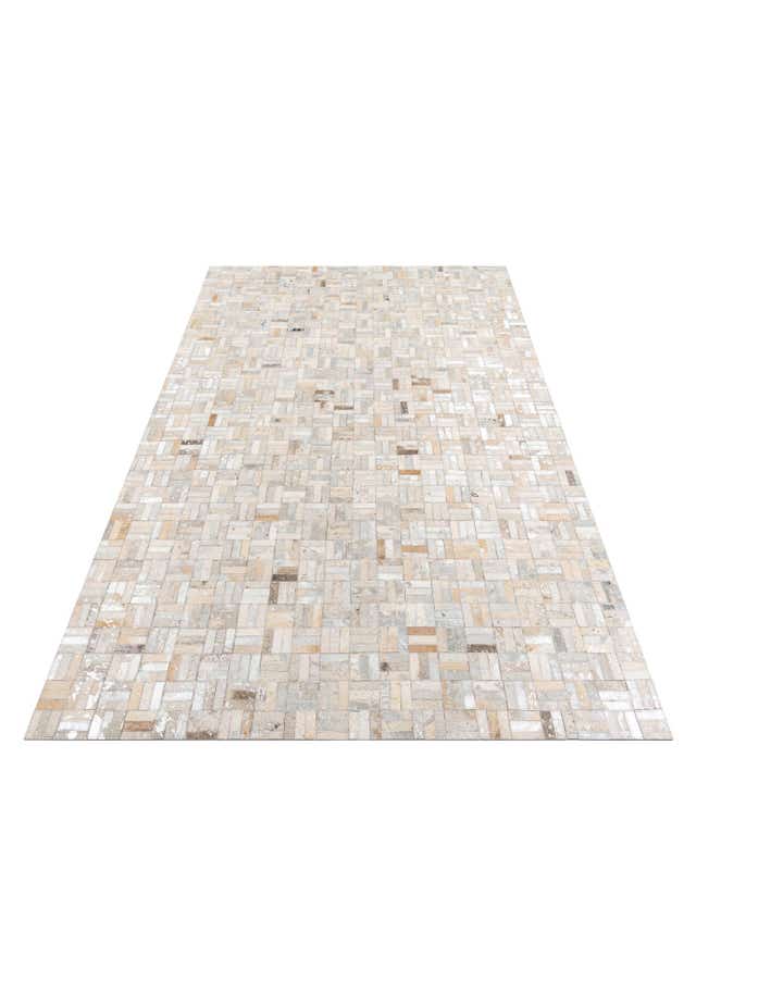 5' x 7' 10 Cowhide Leather Rug