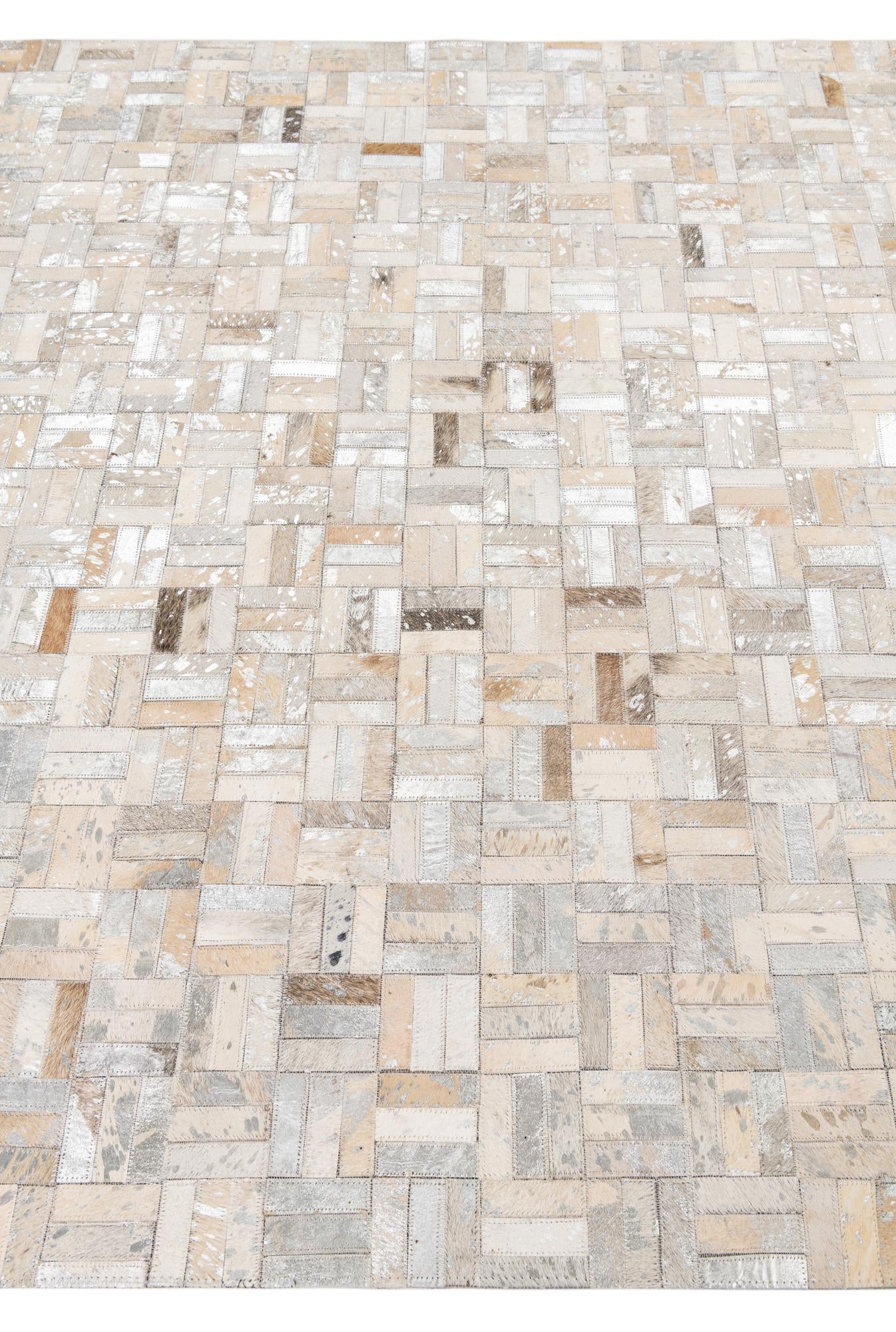 5' x 7' 10 Cowhide Leather Rug